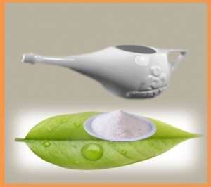 Neti Pot, neusreiniger, keramiek, luxe set met zout (potje)